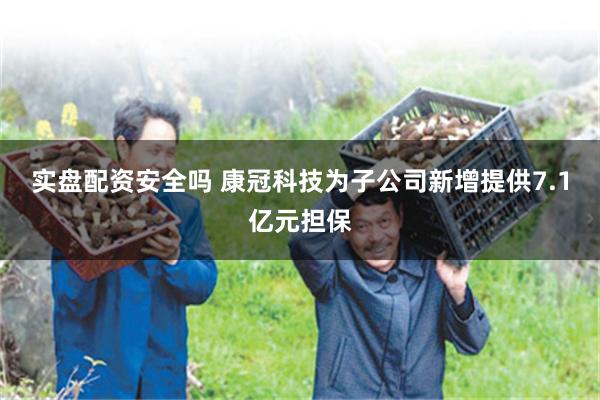 实盘配资安全吗 康冠科技为子公司新增提供7.1亿元担保
