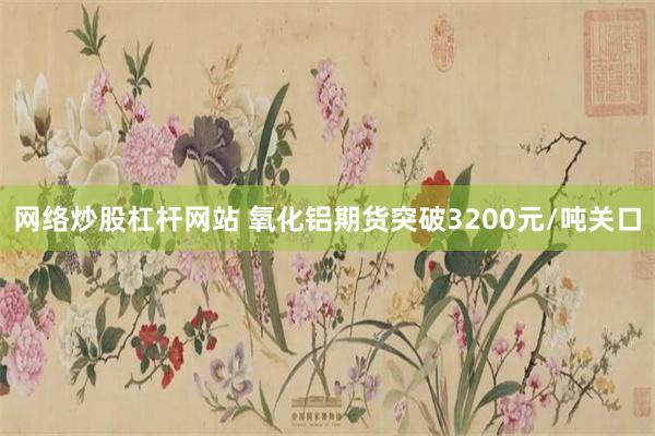网络炒股杠杆网站 氧化铝期货突破3200元/吨关口