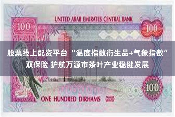 股票线上配资平台 “温度指数衍生品+气象指数”双保险 护航万源市茶叶产业稳健发展
